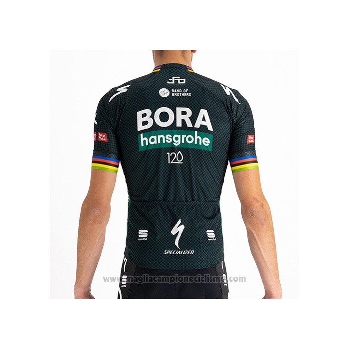 2021 Abbigliamento Ciclismo Bora-Hansgrone Mondo Campione Manica Corta e Salopette